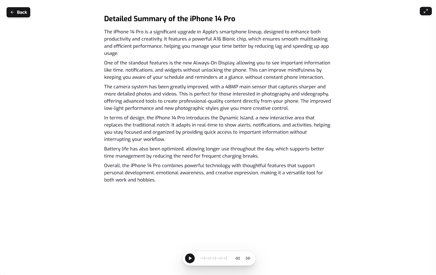 Strategic Summary